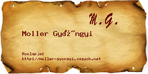 Moller Gyöngyi névjegykártya